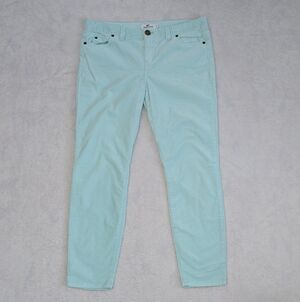 Women's Vineyard Vines Velour Pants Baby Blue High Rise Skinny Size 8 (32 x 28)